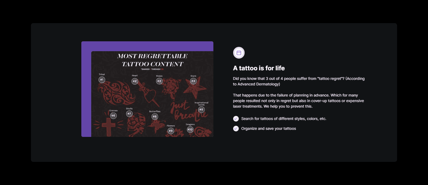 A tattoo Is for life.